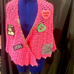 Patched n studded Old lady shawl